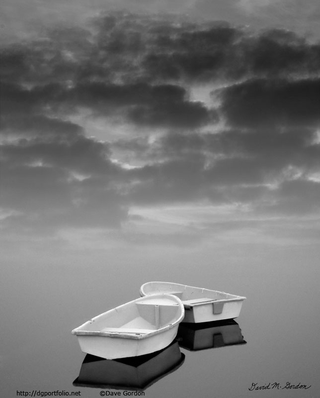 Two Boats and Clouds image