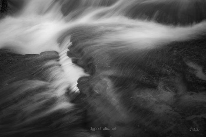 Fine art black and white waterfall photograph by Dave Gordon