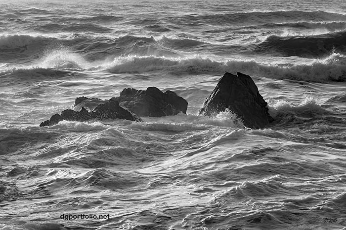 Fine art black and white seascape photograph