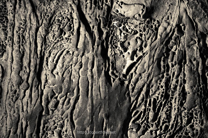 Sandstone Erosion I Toned fine art sepia abstract photograph