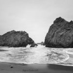 Fine art black and white seascape photograph.