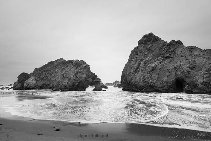 Fine art black and white seascape photograph.