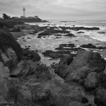 Pigeon Point Lighthouse BW fine art black and white photograph