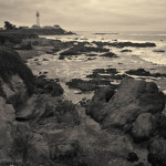 Pigeon Point Lighthouse Toned fine art sepia photograph