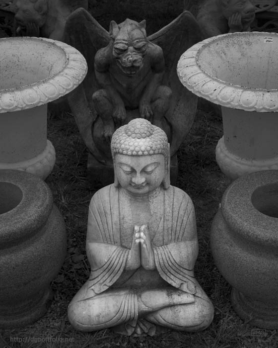 Buddha IV BW fine art black and white photograph