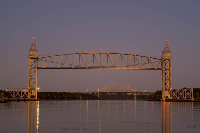 Cape Cod Canal Bridges II Color fine art landscape photograph