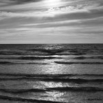 Fine art black and white seascape photograph