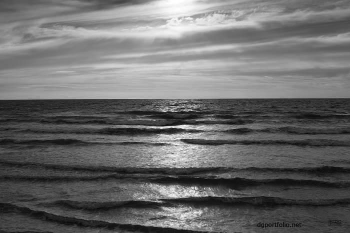 Fine art black and white seascape photograph