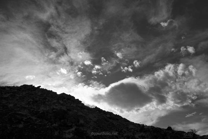 Fine art black and white cloudscape photograph by Dave Gordon.