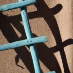 Blue Ladder and Shadow