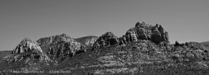 Sedona Arizona panorama II BW