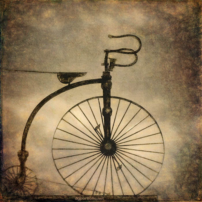 Fine Art photograph of an antique bicycle by Dave Gordon