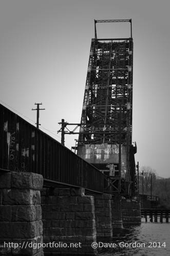 Old RR Bridge Providence RI print by Dave Gordon