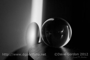 Glass Sphere in Light and Shadow