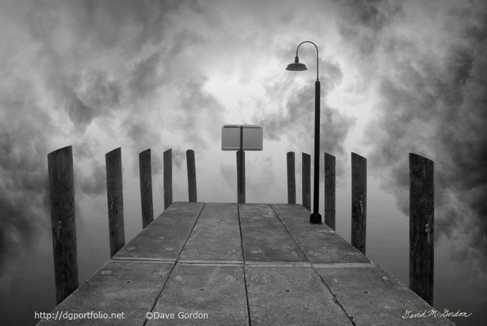 Fine art black and white photomontage by Dave Gordon