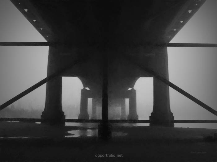 Under the Old Sakonnet River Bridge fine art photograph